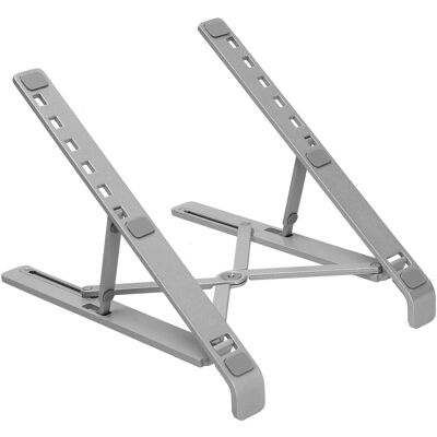 HEAT Klappbarer Laptopständer Aus Aluminiumlegierung, Tragbarer Laptop-erhöhungsständer Mit Kühlfunktion, Silberfarben HEAT Klappbarer Laptopständer Aus Aluminiumlegierung, Tragbarer Laptop-erhöhungsständer Mit Kühlfunktion, Silberfarben