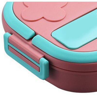 JUTE Tragbare Lunchbox/teller Aus Edelstahl 304 Für Kinder Und Babys, Roboterförmige Lunchbox Mit Griff, Drei Fächer, Rosa. JUTE Tragbare Lunchbox/teller Aus Edelstahl 304 Für Kinder Und Babys, Roboterförmige Lunchbox Mit Griff, Drei Fächer, Rosa.
