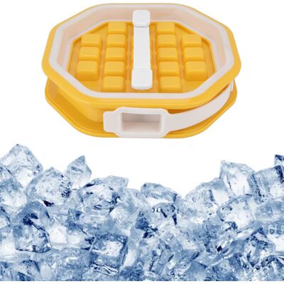 JUTE Diamantförmige Eiswürfelform, 2-in-1-eiswürfelbereiter Für Zuhause, Zusammenklappbare Eiswürfelform, Tragbare Eiswürfelform Mit Entnahmefunktion, Tragbarer Eiswürfelbehälter, Gelb. JUTE Diamantförmige Eiswürfelform, 2-in-1-eiswürfelbereiter Für Zuhause, Zusammenklappbare Eiswürfelform, Tragbare Eiswürfelform Mit Entnahmefunktion, Tragbarer Eiswürfelbehälter, Gelb.