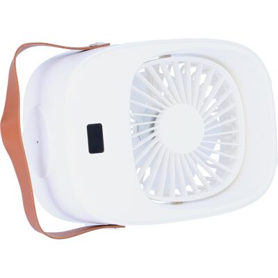 HEAT Verstellbarer, Tragbarer Ventilator Mit Sprühfunktion, Weiß, Für Zuhause, Draußen, Studentenwohnheim HEAT Verstellbarer, Tragbarer Ventilator Mit Sprühfunktion, Weiß, Für Zuhause, Draußen, Studentenwohnheim