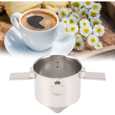 JUTE Zusammenklappbarer Kaffeefilter Mit Doppelohren, Tragbarer, Doppelwandiger Edelstahl-kaffeefilter In Engelsform JUTE Zusammenklappbarer Kaffeefilter Mit Doppelohren, Tragbarer, Doppelwandiger Edelstahl-kaffeefilter In Engelsform