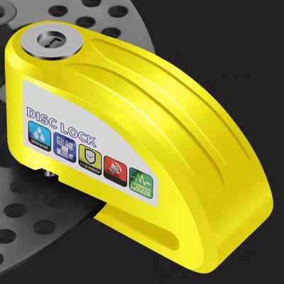HEAT 110-db-scheibenschloss Mit Alarm, Wasserdicht (ipx6), Diebstahlsicherung Für Fahrräder Und Motorräder, Gelbe Farbe HEAT 110-db-scheibenschloss Mit Alarm, Wasserdicht (ipx6), Diebstahlsicherung Für Fahrräder Und Motorräder, Gelbe Farbe