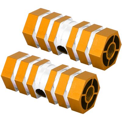 HEAT Hinterachs-pegs Für Fahrräder Aus Aluminiumlegierung, Bmx-pegs (gold) HEAT Hinterachs-pegs Für Fahrräder Aus Aluminiumlegierung, Bmx-pegs (gold)
