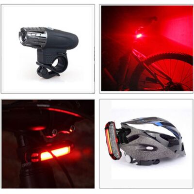 HEAT Fahrrad-vorder- Und Rücklicht-set, Wiederaufladbar, Scheinwerfer, Rücklicht Für Mountainbike, Rennrad, Kinderfahrrad HEAT Fahrrad-vorder- Und Rücklicht-set, Wiederaufladbar, Scheinwerfer, Rücklicht Für Mountainbike, Rennrad, Kinderfahrrad