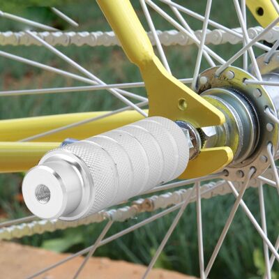 HEAT Fahrrad-metall-fußständer, Robuste Ausführung, Stunt-fußrasten, Fahrradzubehör (silber) HEAT Fahrrad-metall-fußständer, Robuste Ausführung, Stunt-fußrasten, Fahrradzubehör (silber)