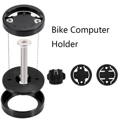 HEAT Fahrradcomputer-vorbau-halterung Aus Cnc-gefrästem Aluminium Für Cateye Und Garmin, Schwarz HEAT Fahrradcomputer-vorbau-halterung Aus Cnc-gefrästem Aluminium Für Cateye Und Garmin, Schwarz