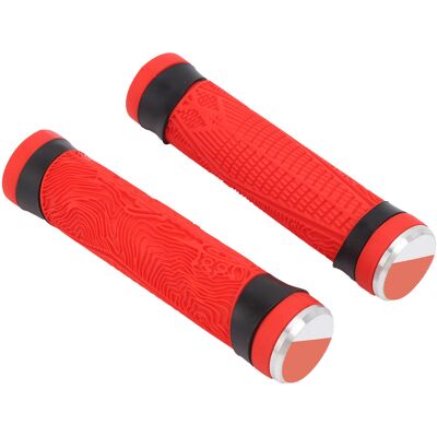 HEAT Poignées De Guidon De Vélo Vtt En Silicone Antidérapantes Avec Embouts, Accessoire De Cyclisme Antichoc (rouge) HEAT Poignées De Guidon De Vélo Vtt En Silicone Antidérapantes Avec Embouts, Accessoire De Cyclisme Antichoc (rouge)