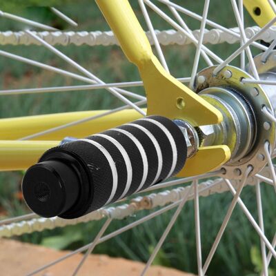 HEAT Fahrrad-metall-fußständer, Robuste Ausführung, Stunt-fußrasten, Fahrradzubehör (schwarz) HEAT Fahrrad-metall-fußständer, Robuste Ausführung, Stunt-fußrasten, Fahrradzubehör (schwarz)