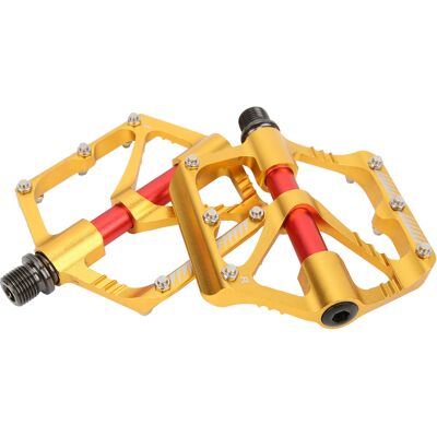 HEAT Pédales Wake Bike 3 Roulements En Alliage D'Aluminium, Durables, Pour Vtt, Accessoire De Pédales À Roulements Doré HEAT Pédales Wake Bike 3 Roulements En Alliage D'Aluminium, Durables, Pour Vtt, Accessoire De Pédales À Roulements Doré