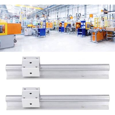 JUTE Satz Aus 2 Sbr20 Linearführungen, 300 Mm, Vollflächig Gelagerte Linearführungen Mit Linearlagergehäuse, Cnc-gefräste Teile JUTE Satz Aus 2 Sbr20 Linearführungen, 300 Mm, Vollflächig Gelagerte Linearführungen Mit Linearlagergehäuse, Cnc-gefräste Teile
