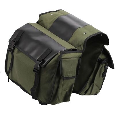 HEAT Fahrrad-seitentaschen, Canvas-fahrradtasche, Satteltasche Mit Großem Fassungsvermögen, Gepäckträger Für Fahrräder Im Freien HEAT Fahrrad-seitentaschen, Canvas-fahrradtasche, Satteltasche Mit Großem Fassungsvermögen, Gepäckträger Für Fahrräder Im Freien