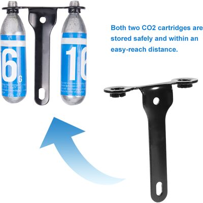 HEAT Support De Gonflage Pour Vtt Ztto, Porte-cartouche Co2, Accessoires De Cyclisme (noir) HEAT Support De Gonflage Pour Vtt Ztto, Porte-cartouche Co2, Accessoires De Cyclisme (noir)