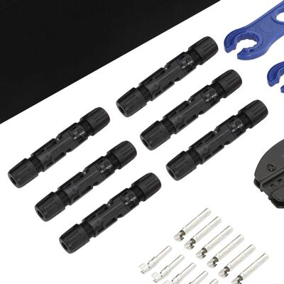 OEM 1 Satz – 28 Bolzen – Krimptang – Kabelschoentang – Inklusive 6 Bolzen Männlicher Weiblicher Stecker – 1 Paar Stecker – Für 2,5/4,0/6,0 Mm² Solarpanel-pv-kabel – Gereedschapsset OEM 1 Satz – 28 Bolzen – Krimptang – Kabelschoentang – Inklusive 6 Bolzen Männlicher Weiblicher Stecker – 1 Paar Stecker – Für 2,5/4,0/6,0 Mm² Solarpanel-pv-kabel – Gereedschapsset