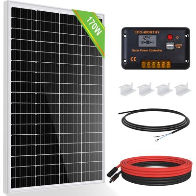 ECO-WORTHY - 170W 18V Kit - 30A Controller - Solarmodul-Set ECO-WORTHY - 170W 18V Kit - 30A Controller - Solarmodul-Set