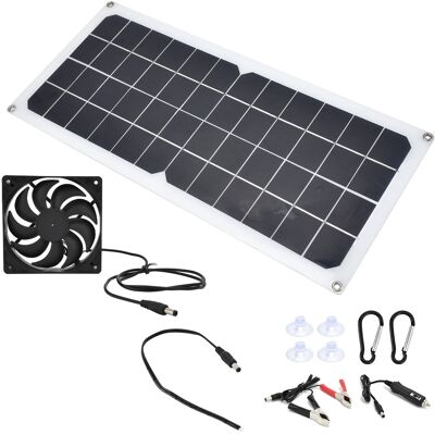 HEAT 10-w-photovoltaik-solarpanel Mit Lüfterset Und Zwei Usb-buchsen Für Autos, Boote, Flugzeuge Und Satelliten HEAT 10-w-photovoltaik-solarpanel Mit Lüfterset Und Zwei Usb-buchsen Für Autos, Boote, Flugzeuge Und Satelliten