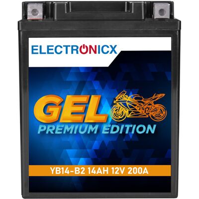 Electronicx Yb14-b2 Gel Motorradbatterie 12v 14ah 200a/en - Wartungsfrei, Auslaufsicher & Hochleistungsfähig - Premium Batterie 12v Wartungsfrei Electronicx Yb14-b2 Gel Motorradbatterie 12v 14ah 200a/en - Wartungsfrei, Auslaufsicher & Hochleistungsfähig - Premium Batterie 12v Wartungsfrei