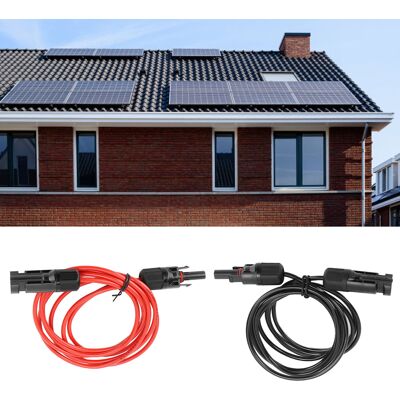 JUTE 2 Meter Langes Photovoltaik-verlängerungskabel Für Solarmodule, 2,5 Quadratmillimeter Draht, Hocheffizientes 12awg Solar-verlängerungskabel, Rot + Schwarz. JUTE 2 Meter Langes Photovoltaik-verlängerungskabel Für Solarmodule, 2,5 Quadratmillimeter Draht, Hocheffizientes 12awg Solar-verlängerungskabel, Rot + Schwarz.
