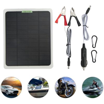 JUTE Wohnmobilzubehör: 20-w-monokristallines Solarpanel, Duale Usb-schnittstelle, Batterieklemme + Zigarettenanzünderkabel (12 V) JUTE Wohnmobilzubehör: 20-w-monokristallines Solarpanel, Duale Usb-schnittstelle, Batterieklemme + Zigarettenanzünderkabel (12 V)