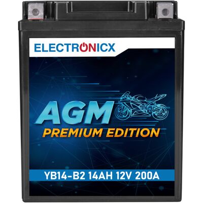 Electronicx Yb14-b2 Agm Motorradbatterie 12v 14ah 200a/en - Wartungsfrei, Auslaufsicher & Hochleistungsfähig - Premium Batterie 12v Wartungsfrei Electronicx Yb14-b2 Agm Motorradbatterie 12v 14ah 200a/en - Wartungsfrei, Auslaufsicher & Hochleistungsfähig - Premium Batterie 12v Wartungsfrei