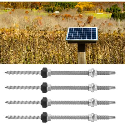 JUTE Zubehör Für Photovoltaik-montagesysteme: Doppelkopf-holzschrauben Aus Edelstahl, 25 Cm Solarmodul-montagehalterung JUTE Zubehör Für Photovoltaik-montagesysteme: Doppelkopf-holzschrauben Aus Edelstahl, 25 Cm Solarmodul-montagehalterung