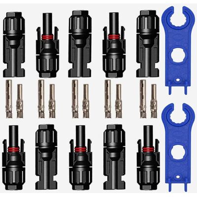 OEM 5 Paar Pv-stecker, Mit Inbusschlüsseln, Wasserdichte Solarstromstecker Stecker + Buchse Für Solarmodule, Kabelzubehör, Schwarz OEM 5 Paar Pv-stecker, Mit Inbusschlüsseln, Wasserdichte Solarstromstecker Stecker + Buchse Für Solarmodule, Kabelzubehör, Schwarz