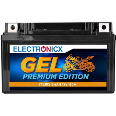 Electronicx Ytz10s Gel Motorradbatterie 12v 9ah - Wartungsfrei, Hohe Startleistung, Tiefenentladungssicher - Premium Batterie 12v Wartungsfrei Electronicx Ytz10s Gel Motorradbatterie 12v 9ah - Wartungsfrei, Hohe Startleistung, Tiefenentladungssicher - Premium Batterie 12v Wartungsfrei