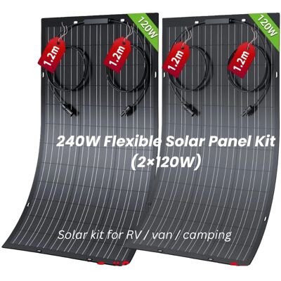 OEM Monokristallines, Wasserfestes Solarmodul-set, 120 W 2 OEM Monokristallines, Wasserfestes Solarmodul-set, 120 W 2