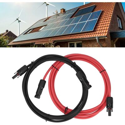 JUTE 10awg Solar-verlängerungskabel, Solarmodul-verlängerungskabel Mit Männlichen Und Weiblichen Solarsteckern, Rot Und Schwarz, 12 Meter JUTE 10awg Solar-verlängerungskabel, Solarmodul-verlängerungskabel Mit Männlichen Und Weiblichen Solarsteckern, Rot Und Schwarz, 12 Meter