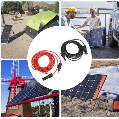 JUTE Meter Langes Photovoltaik-verlängerungskabel Für Solarmodule, 2,5 Quadratmillimeter Draht, Hocheffizientes 12awg Solar-verlängerungskabel, Rot + Schwarz. JUTE Meter Langes Photovoltaik-verlängerungskabel Für Solarmodule, 2,5 Quadratmillimeter Draht, Hocheffizientes 12awg Solar-verlängerungskabel, Rot + Schwarz.