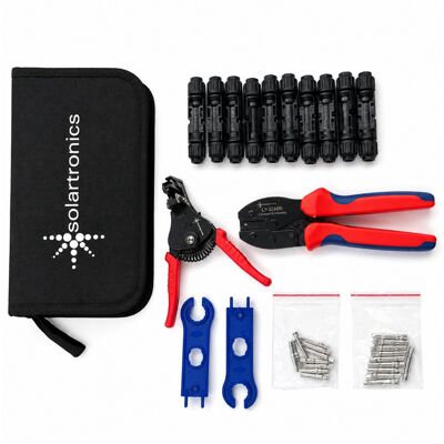 SOLARTRONICS Solar-crimpzangen-set Für Pv-kabel 2,5/4/6 Mm² Inkl. Abisolierzange, Solarstecker Und Montageschlüss SOLARTRONICS Solar-crimpzangen-set Für Pv-kabel 2,5/4/6 Mm² Inkl. Abisolierzange, Solarstecker Und Montageschlüss