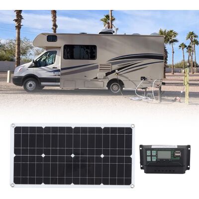 JUTE Wohnmobilzubehör: 250-w-monokristallines Solarpanel-set Mit Zwei Usb-anschlüssen Und 10-a-laderegler JUTE Wohnmobilzubehör: 250-w-monokristallines Solarpanel-set Mit Zwei Usb-anschlüssen Und 10-a-laderegler
