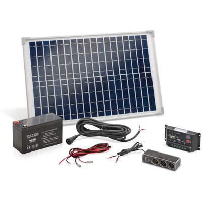 Esotec Solar Inselsystem Mit Laderegler, Solarmodul 20wp, Kabel, Akku 120005 Esotec Solar Inselsystem Mit Laderegler, Solarmodul 20wp, Kabel, Akku 120005