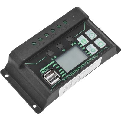 HEAT Solar-lade-/entladeregler Mit Einstellbarem Lcd-display, Pwm- Und Dual-usb-funktion, Mppt-solarpanel-regler, 20 A HEAT Solar-lade-/entladeregler Mit Einstellbarem Lcd-display, Pwm- Und Dual-usb-funktion, Mppt-solarpanel-regler, 20 A