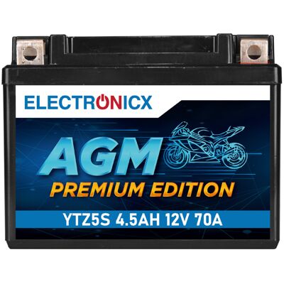 Electronicx Agm Motorradbatterie 12v 4,5ah 70a Ytz5-s Jmtz5s - Wartungsfrei & Leistungsstark, Pluspol Rechts - Premium Batterie 12v Wartungsfrei Electronicx Agm Motorradbatterie 12v 4,5ah 70a Ytz5-s Jmtz5s - Wartungsfrei & Leistungsstark, Pluspol Rechts - Premium Batterie 12v Wartungsfrei