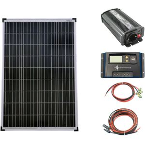 SOLARTRONICS Set 1x100W Poly Solar Modul 20A Laderegler gelb Spannungswandler NM600 600W modifiziert Kabel