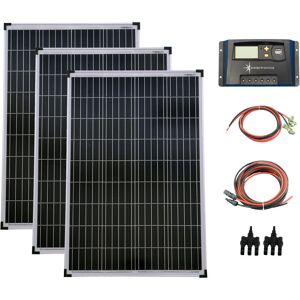 SOLARTRONICS Set 3x100W Poly Solar Modul 20A Laderegler gelb Kabel Stecker