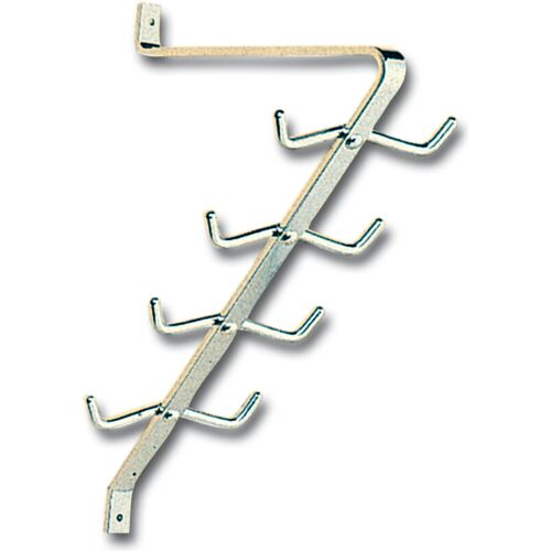 Vasalat - Garderobenarm Naunet mit 4 Doppelhaken, Aluminium silber eloxiert