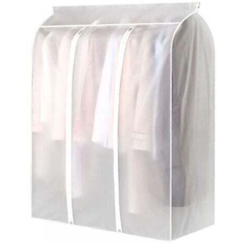 MCBOSON Kleidersack 90 x 100 x 50 cm zum Aufhängen von Kleidung, mattierter, durchscheinender Staubschutzbeutel für Kleiderständer,