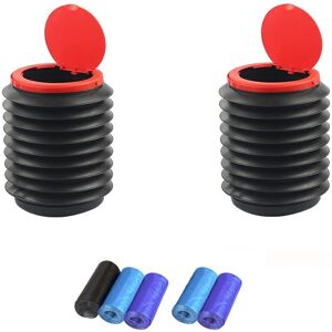 AOUGO 2 Stück tragbarer Mülleimer, einziehbarer Auto-Eimer, mit 100 Müllbeuteln, faltbarer Auto-Mülleimer, multifunktionale Aufbewahrung für Camping, AOUGO 2 Stück tragbarer Mülleimer, einziehbarer Auto-Eimer, mit 100 Müllbeuteln, faltbarer Auto-Mülleimer, multifunktionale Aufbewahrung für Camping,