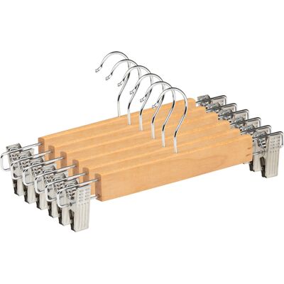 OEM Hosenbügel, Rockbügel Aus Holz, Jeansbügel Mit Verstellbaren, Korrosionsbeständigen Clips Und 360° Drehbarem Haken, Kleideraufbewahrung Für Zuhause, Weiß Und Natur OEM Hosenbügel, Rockbügel Aus Holz, Jeansbügel Mit Verstellbaren, Korrosionsbeständigen Clips Und 360° Drehbarem Haken, Kleideraufbewahrung Für Zuhause, Weiß Und Natur