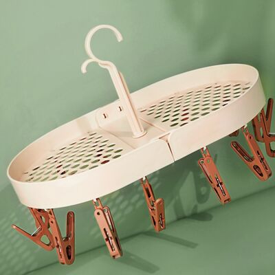 JUTE Multifunktionaler Kleiderbügel Mit Clips Zum Aufhängen Von Socken Und Trocknen Von Schuhen, Praktischer Faltkleiderbügel, Drehbarer Kleiderständer, Rosa Und Orange. JUTE Multifunktionaler Kleiderbügel Mit Clips Zum Aufhängen Von Socken Und Trocknen Von Schuhen, Praktischer Faltkleiderbügel, Drehbarer Kleiderständer, Rosa Und Orange.