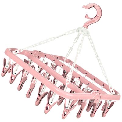 JUTE Faltbarer Kleiderbügel Aus Kunststoff Mit 32 Zinken Für Erwachsene, Mit Mehreren Clips, Für Kinder-/babysocken, Wäscheständer, Winddicht, Modell A, Nordisches Rosa C0ncq JUTE Faltbarer Kleiderbügel Aus Kunststoff Mit 32 Zinken Für Erwachsene, Mit Mehreren Clips, Für Kinder-/babysocken, Wäscheständer, Winddicht, Modell A, Nordisches Rosa C0ncq