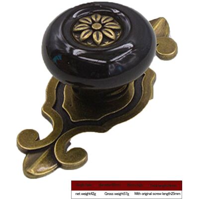 HEAT Vintage Keramik-türknauf, Schubladen-, Schrank- Und Kleiderbügel (bronze/schwarz) HEAT Vintage Keramik-türknauf, Schubladen-, Schrank- Und Kleiderbügel (bronze/schwarz)