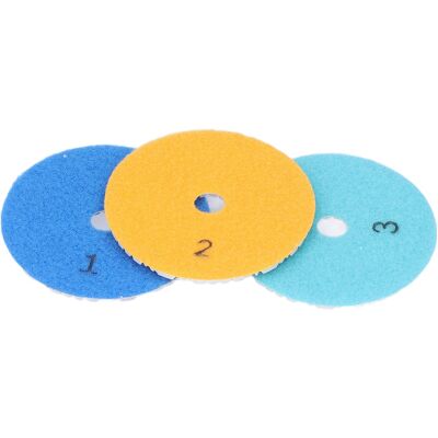 HEAT 3-teiliges Diamantpolierpad-set (4 Zoll) Zum Schleifen Von Marmor, Terrazzo Und Beton HEAT 3-teiliges Diamantpolierpad-set (4 Zoll) Zum Schleifen Von Marmor, Terrazzo Und Beton