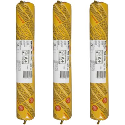 Sika Sikaflex PRO 3 SL - Grau - 3 Nachfüllungen - Dichtstoff Sika Sikaflex PRO 3 SL - Grau - 3 Nachfüllungen - Dichtstoff
