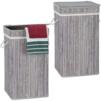 Relaxdays Bambus Wäschekorb Faltbar 70L - Wäschekorb Relaxdays Bambus Wäschekorb Faltbar 70L - Wäschekorb