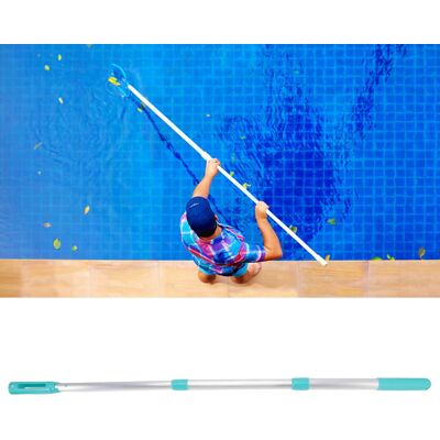 JUTE Abnehmbare, Dreiteilige Teleskopstange Aus Aluminium Für Schwimmbecken, Ideal Zum Reinigen Von Skimmernetzen. JUTE Abnehmbare, Dreiteilige Teleskopstange Aus Aluminium Für Schwimmbecken, Ideal Zum Reinigen Von Skimmernetzen.