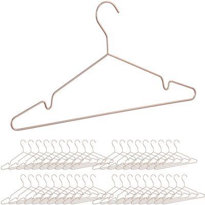 RELAXDAYS 40 X Kleiderbügel Roségold, Dünn, Elegante Drahtbügel Für Tops, Glänzende Bügel, Platzsparende Metallbügel, Kupfer RELAXDAYS 40 X Kleiderbügel Roségold, Dünn, Elegante Drahtbügel Für Tops, Glänzende Bügel, Platzsparende Metallbügel, Kupfer