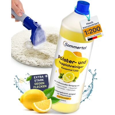 Sommertal Polster- Und Teppichreiniger, 1l Profi Konzentrat, Für Über 40 Waschvorgänge, Geeignet Für Sofa, Polster, Auto Sitze, Teppich Sommertal Polster- Und Teppichreiniger, 1l Profi Konzentrat, Für Über 40 Waschvorgänge, Geeignet Für Sofa, Polster, Auto Sitze, Teppich