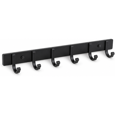 OEM Selbstklebender Wandhaken 6 Haken Für Badezimmer Schwarz OEM Selbstklebender Wandhaken 6 Haken Für Badezimmer Schwarz